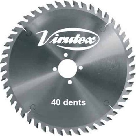 VIRUTEX Lame finition bois panneau pour scie arasante RZ270S - 7040195 - 165 mm - 20 mm - 40 dents