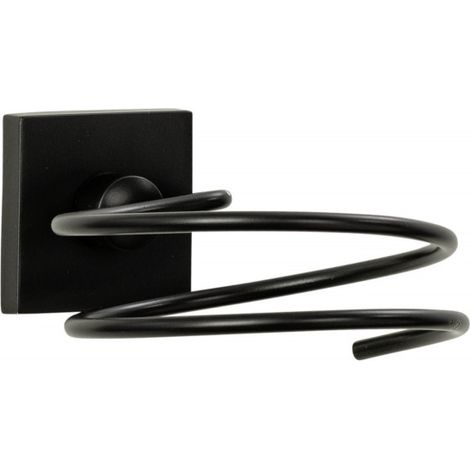 FACKELMANN Haartrocknerhalter NEW YORK / hochwertiger Fön-Halter fürs Bad / Maße (B x H x T): ca. 10 x 8 x 13 cm / Accessoire fürs Badezimmer / kubisches Industriedesign / Farbe: Schwarz"-"86719