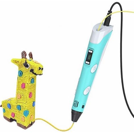 Kit de stylo pour impression 3D, stylo pour dessin et gribouillage 3D à faire soi-même - Accessoires inclus, 1,75 mm - Bleu (1/3)
