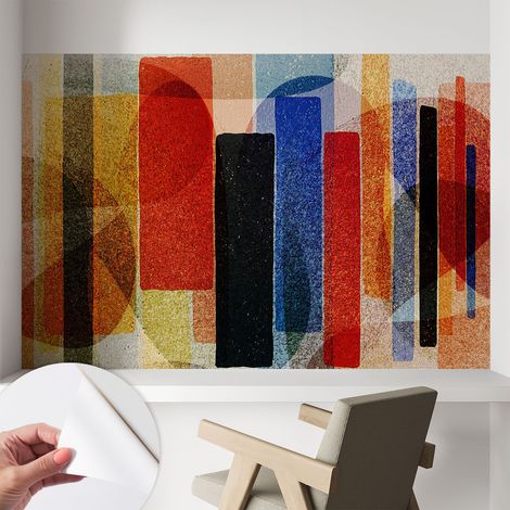 Selbstklebend Tapete modern - Wanddeko für Küche - Klebefolie Wand - luxus Look Geometrische Formen 104x70 cm (1/5)