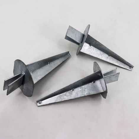 – Support à enfoncer pour poteau à profil en Z – Métal galvanisé – Renforcement longitudinal pour clôture forestière – Accessoire grillage noué (1/5)