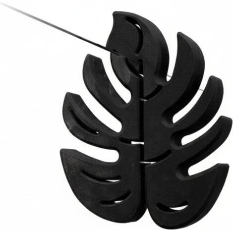 Gancho negro para mampara de ducha "Monstera" sin necesidad de taladrar para toallas.