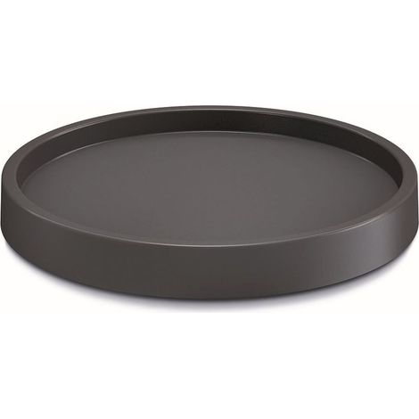 Sottovaso tondo in resina con rulli rotanti Roller IPRR - 29xH5 cm Black