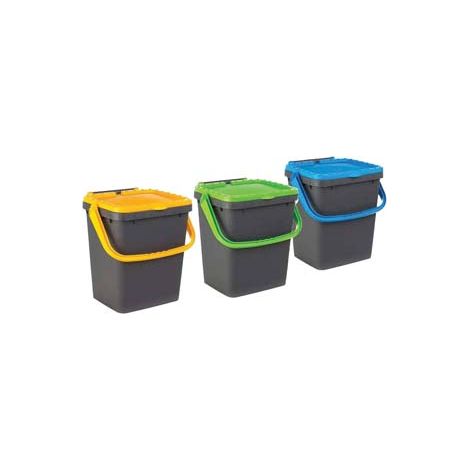 SET PATTUMIERA PER RACCOLTA DIFFERENZIATA LT.35 PEZZI 3- - mm.430x360x435h. - 1 confezione