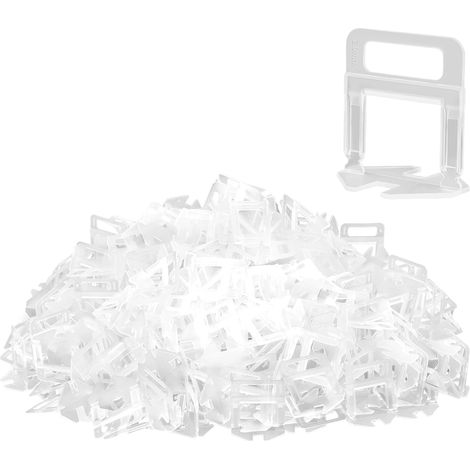 300 Pièces Croisillon Autonivelant 2mm Joint Carrelage, kit Système de Nivellement de Carrelage Croisillon Carrelage Autonivelant, Languettes de Nivellement pour Pose de Carreaux de Sol Mur (1/5)