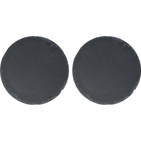 LACOR Plateau Rond Ardoise Noir Cendre 25 cm (Lot de 2) - LACOR Plateau Rond Ardoise Noir Cendre 25 cm (Lot de 2) (1/5)