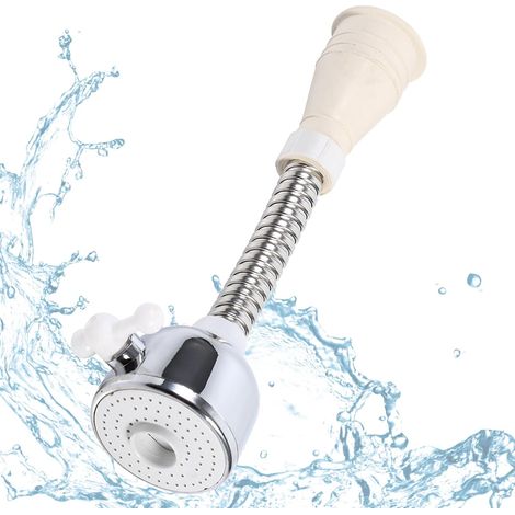 Rallonge Robinet Cuisine, Economiseur D'eau pour Robinet, Aérateur de Robinet, Robinet d'eau Pivotante à 360° pour Accessoires de Salle de Bain et de Cuisine (1/5)