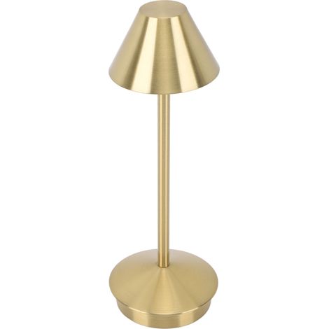 Lampe de table sans fil design moderne fer art 3 couleurs gradation sans palier portable LED lampe de bureau avec commande tactile dorée (1/5)