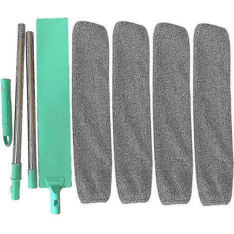 Brosse de chevet à long manche, balai à franges réutilisable en microfibre, ramasseur de poussière, brosse de balayage (1/5)