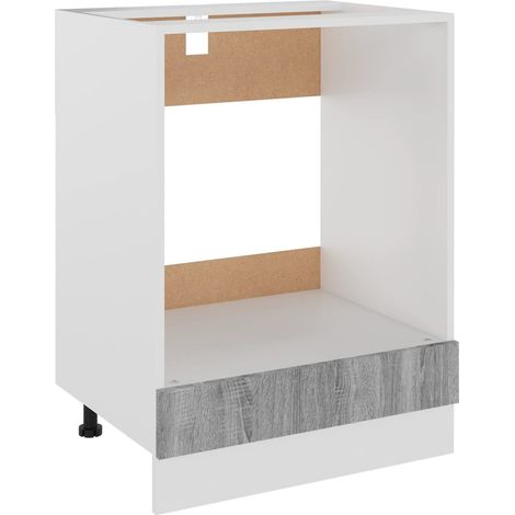 Armoire à four,Meuble de Rangement Cuisine Sonoma gris 60x46x81,5 cm Bois d'ingénierie -10877 (1/5)