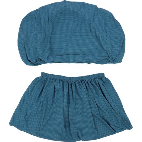 Copricuscini impermeabili, elastici e resistenti all'acqua per dinette di camper, roulotte, rimorchi o autocaravan, colore verde scuro. (1/5)