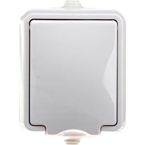 Enchufe individual Hydro Hermetic con/sin protecci贸n IP44 y tapa, blanco 120432