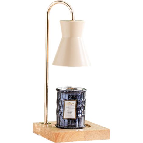 Lampe d'aromathérapie simple et élégante, lampe à bougie pour faire fondre la cire, lampe romantique à brancher avec minuterie et variateur, bougie effet marbre, lampe chauffante pour cire d'encens (1/5)