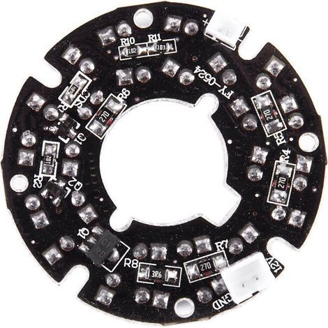 4X Caméra CCTV 10Mil 90 Degrés Rouge 5Mm 24 LED Ampoule IR Panneau de Lampe Infrarouge (1/2)