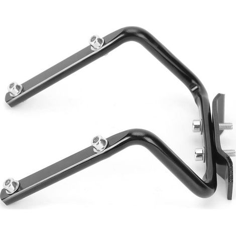 Porte-bidons de selle - Accessoires vélo - Double porte-bidons - Alliage d'aluminium léger - 15,5 x 14,5 x 5,2 cm - Noir (1/5)