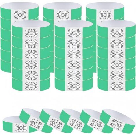 600 pulseras de papel,25 x 1,9 cm,Pulseras resistentes al agua,Pulseras de papel específicas para eventos,Pulseras de fiesta resistentes al agua (1/5)
