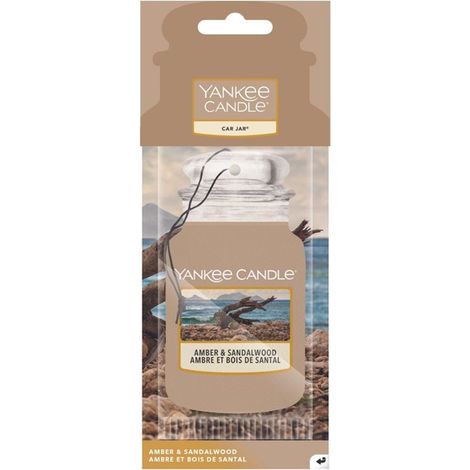 Vela para coche Yankee Candle, fragancia individual para coche, ámbar y sándalo, 15 g (1/2)