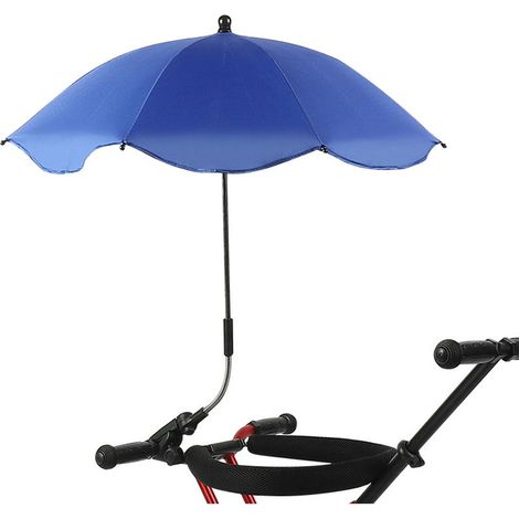 Parasol de chaise avec pince, parasol portable pour poussettes de terrasse, bleu (1/2)