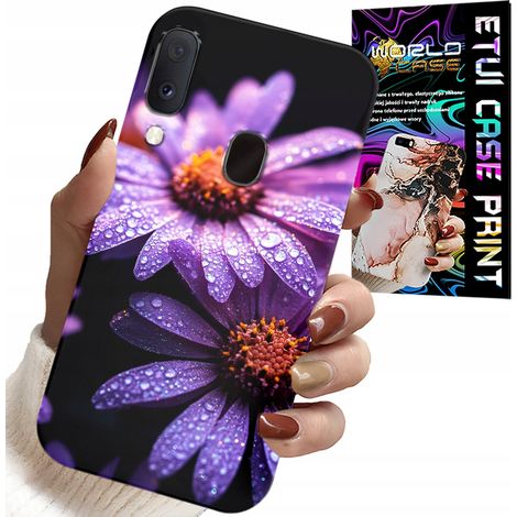 Custodia per Samsung Galaxy A20E - cover con fiori di margherita rosa (1/5)
