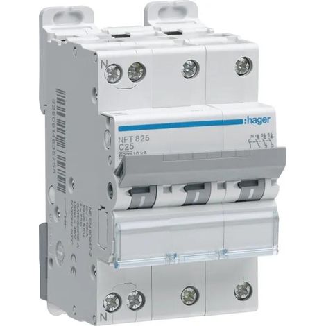Interruttore modulare Hager 10 ampere bianco 3 moduli