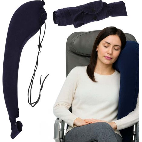 Almohada de viaje inflable con clip