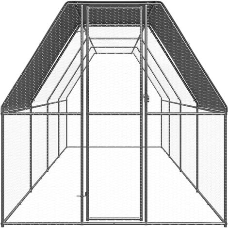 Maison Exclusive - Pollaio da Esterno 2x8x2 m in Acciaio Zincato (1/5)