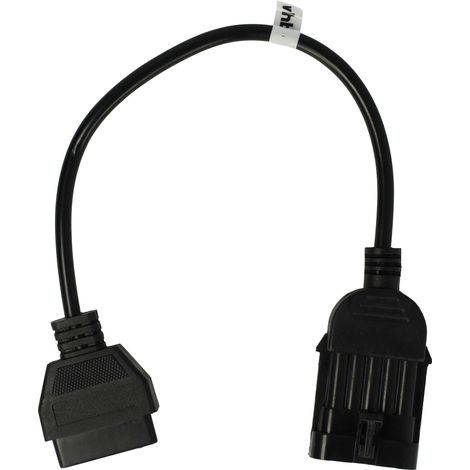 vhbw Adaptador OBD1-10 pines a OBD2 compatible con Opel (hasta 1997) Calibra, Kadett, Corsa, Tigra, Omega, Vectra, Astra - 17,5 cm