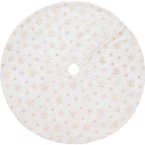 Tapis de sapin de Noël en peluche, tapis de sapin de Noël brodé, décoration de Noël (1/5)