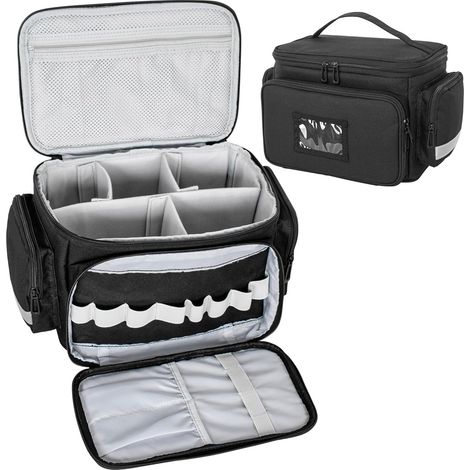 Trousse d'urgence Vide pour infirmière, Sac de Médecine, Portable Sac médical de Voyage, Organisateur de Pilule pour Travail, Voiture, Maison, Bureau, Voyages (Noir) (1/5)