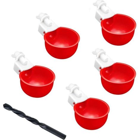 DIY Abreuvoir Poules, 3 Pièce Abreuvoirs Automatiques Kit, Abreuvoir Poule avec scie à Trou de pour Poussins Canards Oies Dindes ou Lapins