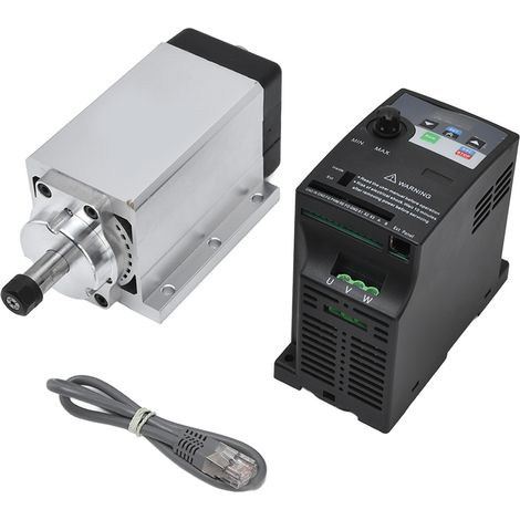 Luftgekühlter Spindelmotor-Satz, 0,55 Nm 700 W bürstenloser Motor und 600 W Frequenzumrichter ER11A Spannzange, 110 V Wechselstrom (1/5)