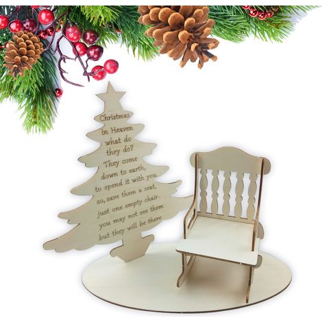 Décorations de Noël en bois, bricolage créatif, chaise de sapin, décoration de table à faire soi-même (1/5)