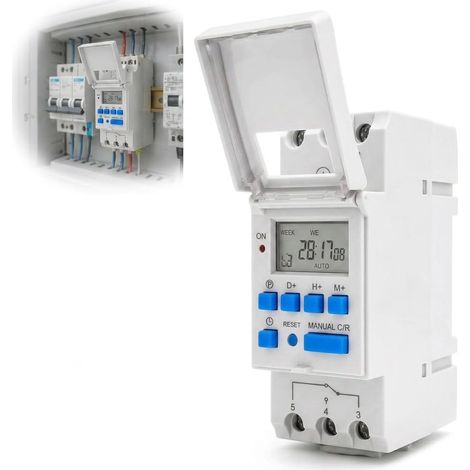 Horloge Programmable Programmateur Tableau Electrique Minuterie 220V (1/5)
