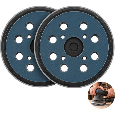 Disques Abrasifs Autocollants 125 mm à 8 Trous, Lot de 2 (1/5)