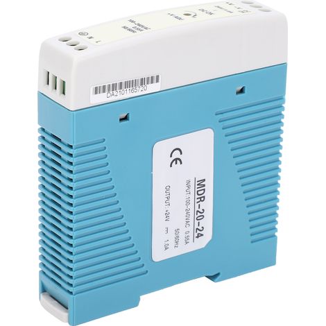 Alimentation à découpage BERM sur rail DIN, sortie 20 W/24 V/1 A, ultra-mince MDR-20-24, entrée 100-240 V CA (1/5)