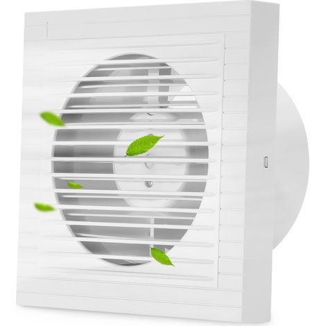 Wolketon Ventilator mit Kugellagermotor, Nachlaufrelais, Ø 100mm Abluft, Badlüfter