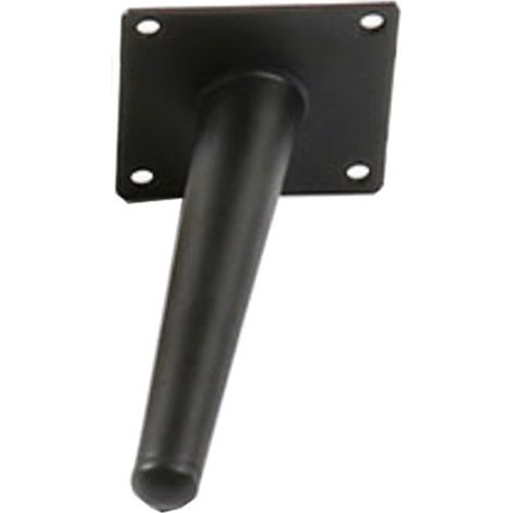 Patas de hierro negro para mesa/armario/sofá [4 modelos], incluye tapa de inspección, herrajes de montaje y soporte para mini caldera + embellecedor decorativo, 113 kg, 1 pata (1/5)