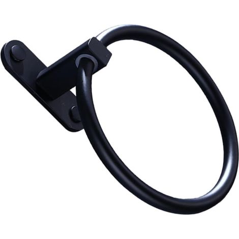 porte serviettes rond en aluminium noir sans per age (1/5)