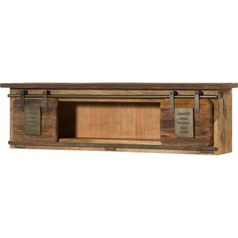 Mensola Mango / Legno riciclato naturale Laccato 130x25x35 cm montato RAILWAY LIMITED 165 (1/3)