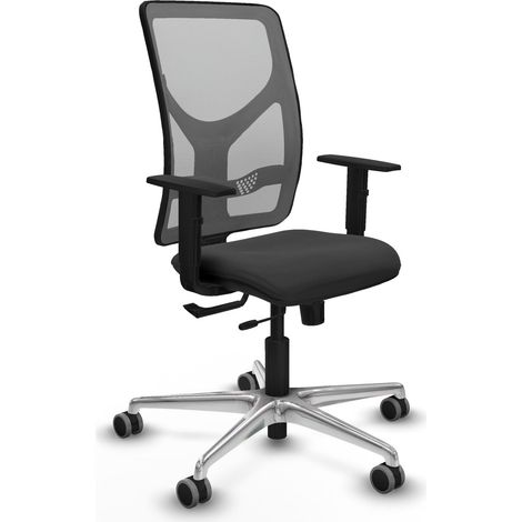 Chaise de bureau piqueras y crespo Motilla noir mousse épaisse (1/2)