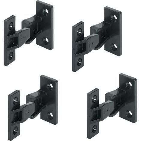 Scharniere für Möbelpaneele, geeignet für Schränke und Regale – 4 mm Schraubendurchmesser, robustes Material, temperaturbeständig von -100 °C bis +135 °C – nicht verriegelnd – Kunststoff – 4 Stück (1/5)