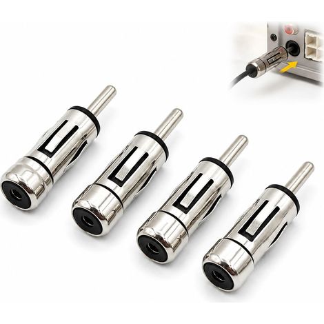 Adaptateur Antenne Autoradio DIN Mâle vers ISO Femelle, Câble Antenne Voiture Universel pour Radio FM Stéréo, Connecteur Conversion Audio Automobile avec Embout Installation Système Autoradio Véhicule (1/5)