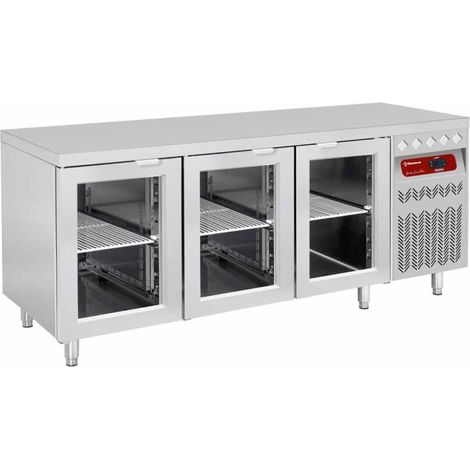 Table réfrigérée ventilée 3 portes vitrées GN 1/1 - Diamond (1/5)