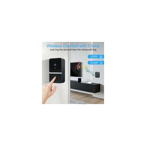 Sonnette vidéo sans fil avec caméra de sécurité visuelle intelligente (1/5)