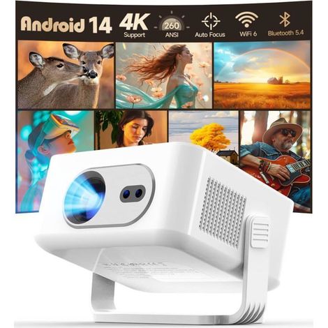 Mini Projecteur - ETHNICS ORIGINS - 4K/8K - Wi-Fi 6 - Bluetooth 5.4 - Autofocus