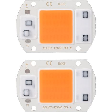 2PCS AC110V 30W Haute Luminosité Puces COB LED Intégrées pour Source Lumière Plante (1/5)