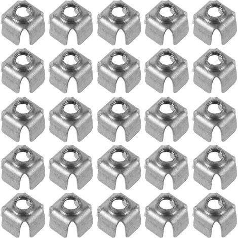 Inserts filetés en fer Didiseaon 200 pour tubes carrés M6, écrous (1/5)
