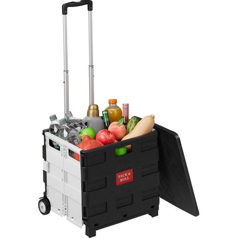 Carrello della spesa pieghevole, capacità 50 litri, bianco (1/5)