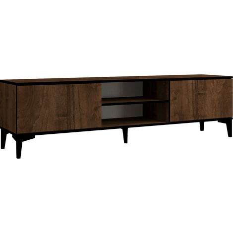 Porta TV in legno "Erem" - 180 x 40 x 45 cm - NoceNero