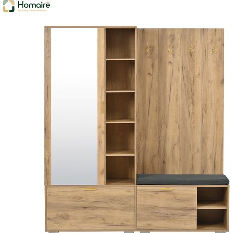 Kleiderschrank schwarz aus Polyester 160 x 38 x 180 cm HOMAIRE (1/5)